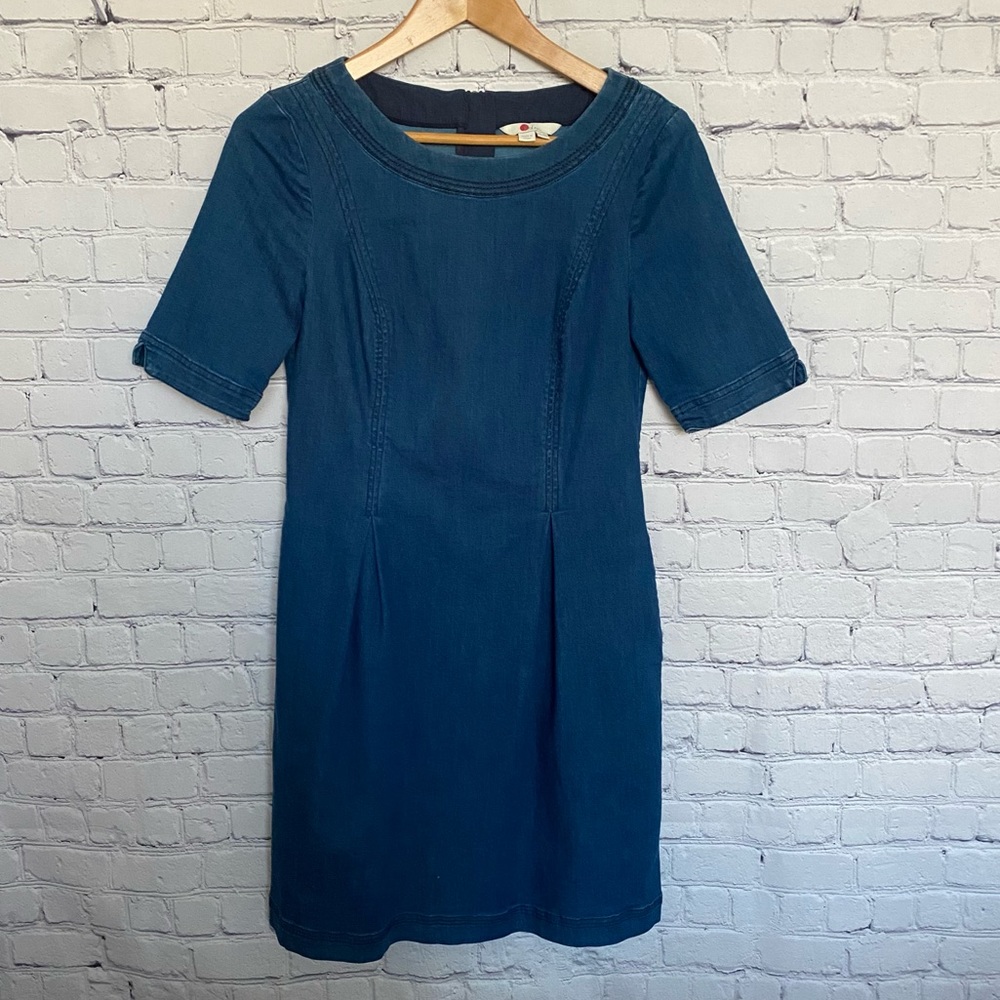 Boden denim shift dress. Size 4.